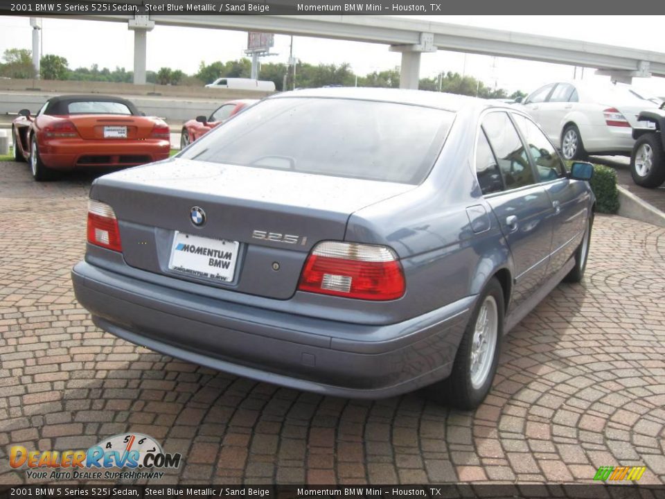 2001 BMW 5 Series 525i Sedan Steel Blue Metallic / Sand Beige Photo #7