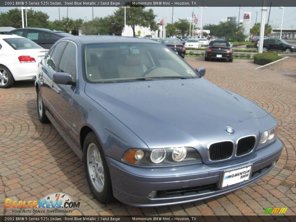 2001 BMW 5 Series 525i Sedan Steel Blue Metallic / Sand Beige Photo #8