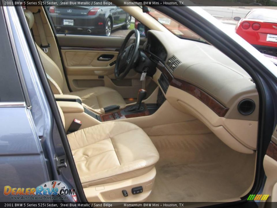 2001 BMW 5 Series 525i Sedan Steel Blue Metallic / Sand Beige Photo #9