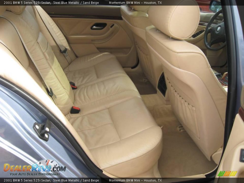 2001 BMW 5 Series 525i Sedan Steel Blue Metallic / Sand Beige Photo #10