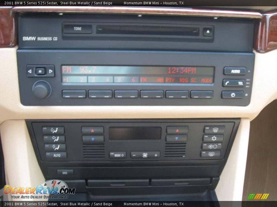 2001 BMW 5 Series 525i Sedan Steel Blue Metallic / Sand Beige Photo #16