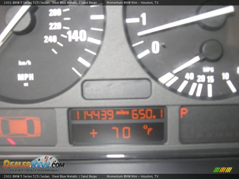 2001 BMW 5 Series 525i Sedan Steel Blue Metallic / Sand Beige Photo #17