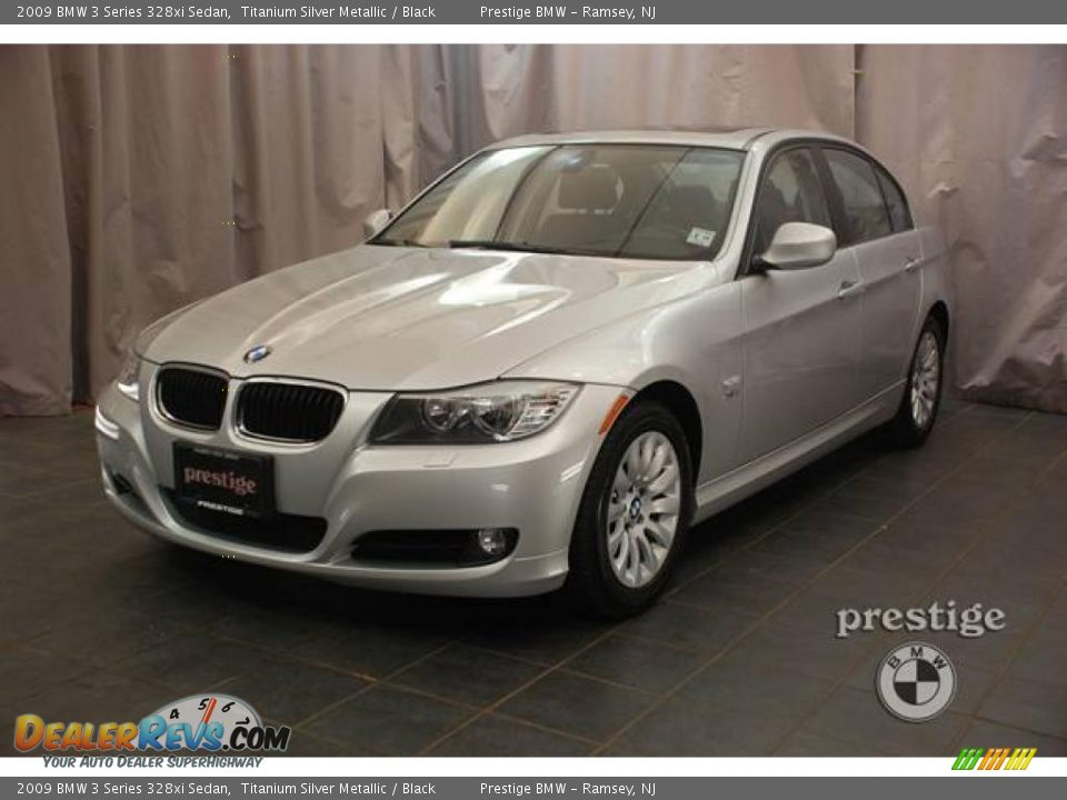 2009 BMW 3 Series 328xi Sedan Titanium Silver Metallic / Black Photo #1