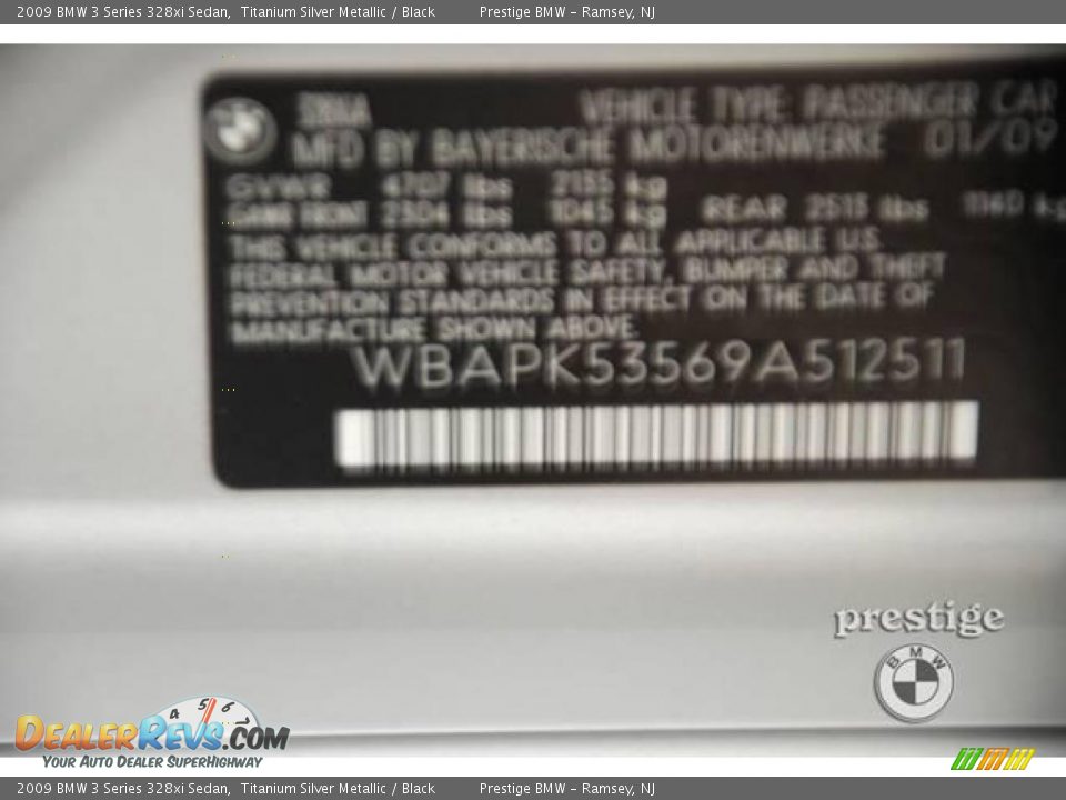2009 BMW 3 Series 328xi Sedan Titanium Silver Metallic / Black Photo #8
