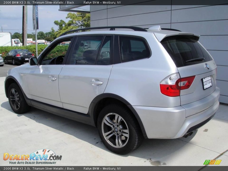 2006 BMW X3 3.0i Titanium Silver Metallic / Black Photo #4