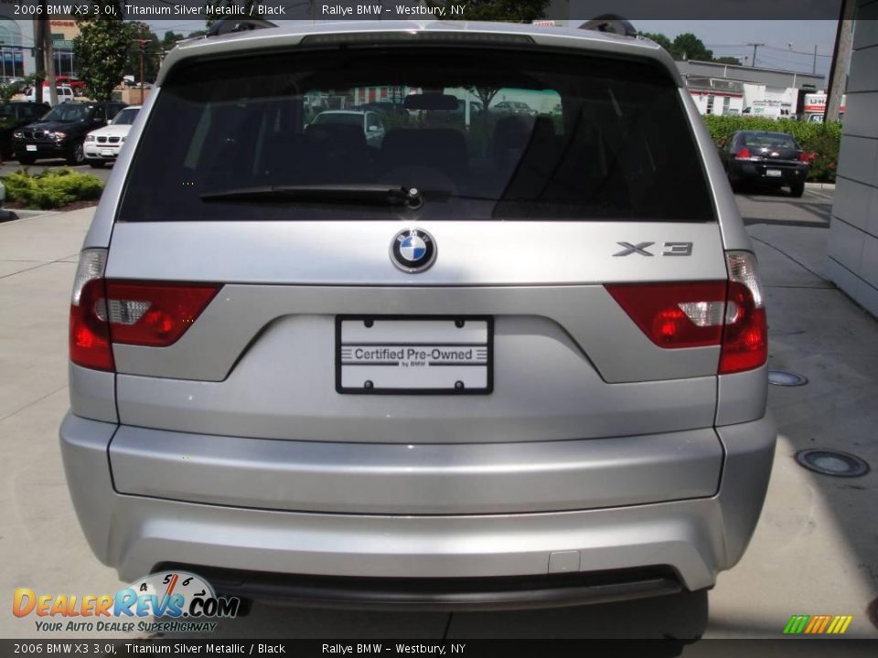 2006 BMW X3 3.0i Titanium Silver Metallic / Black Photo #5