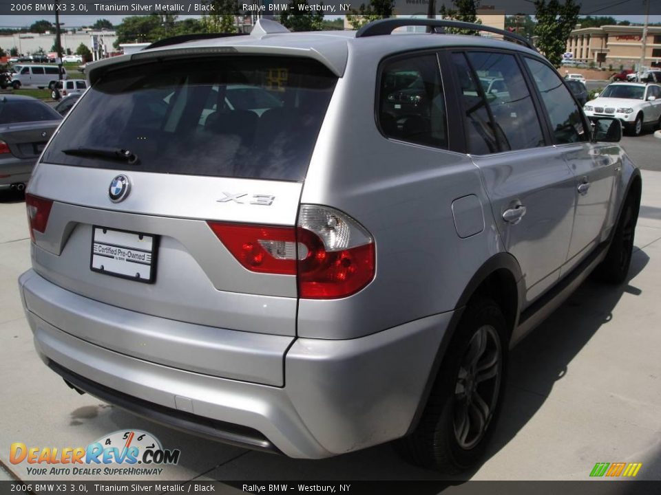 2006 BMW X3 3.0i Titanium Silver Metallic / Black Photo #6