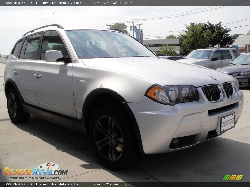 2006 BMW X3 3.0i Titanium Silver Metallic / Black Photo #7