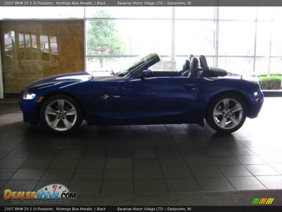 2007 BMW Z4 3.0i Roadster Montego Blue Metallic / Black Photo #3