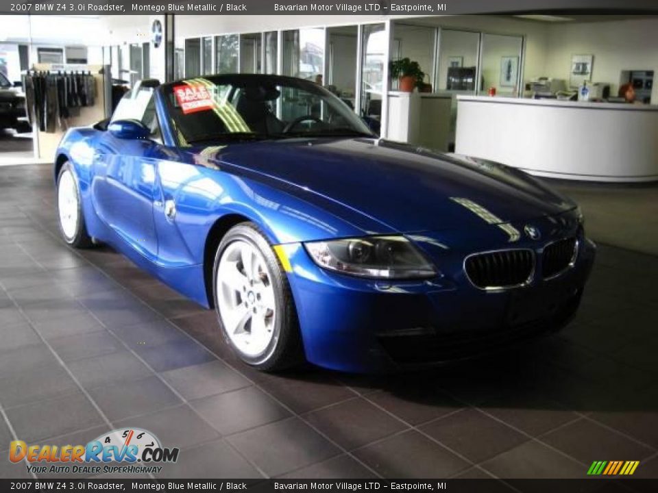 2007 BMW Z4 3.0i Roadster Montego Blue Metallic / Black Photo #7
