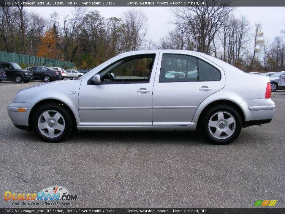 2002 Volkswagen Jetta GLS Sedan Reflex Silver Metallic / Black Photo #2