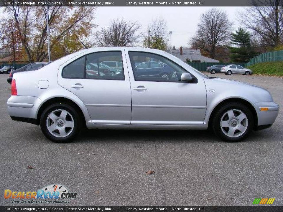 2002 Volkswagen Jetta GLS Sedan Reflex Silver Metallic / Black Photo #6