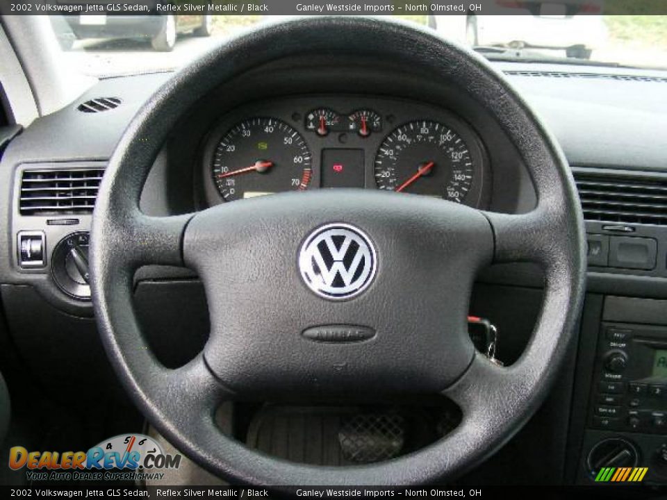 2002 Volkswagen Jetta GLS Sedan Reflex Silver Metallic / Black Photo #15