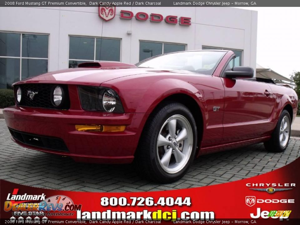2008 Ford Mustang GT Premium Convertible Dark Candy Apple Red / Dark Charcoal Photo #1