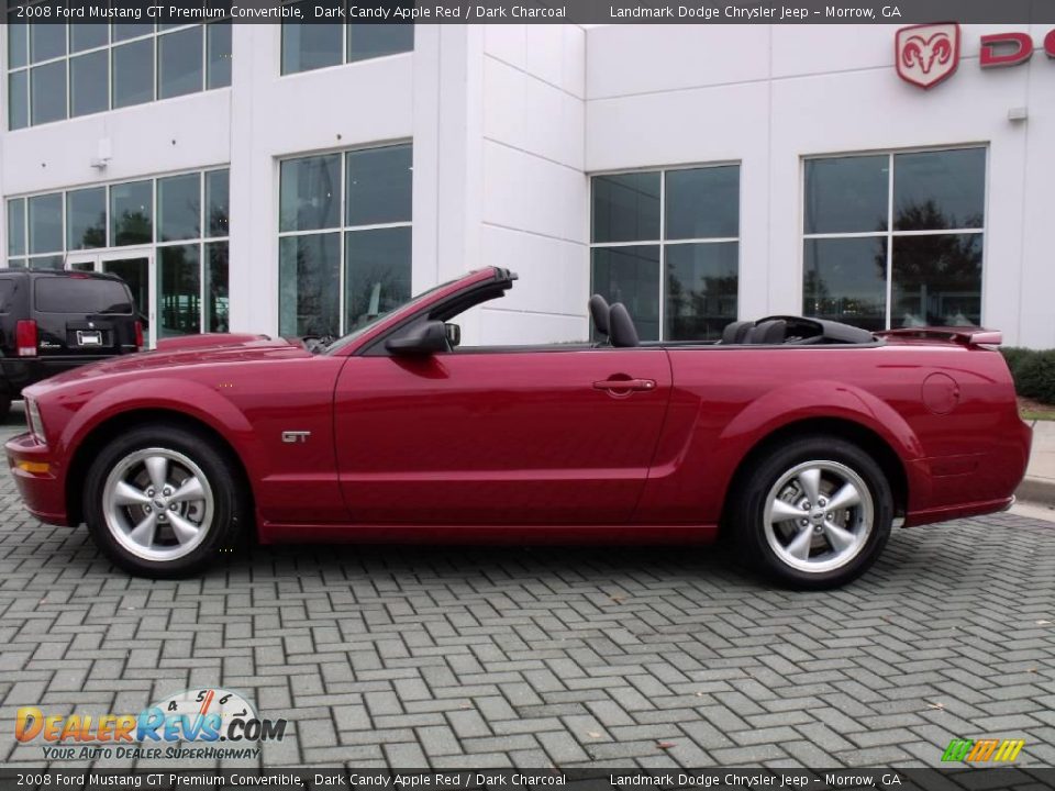 2008 Ford Mustang GT Premium Convertible Dark Candy Apple Red / Dark Charcoal Photo #2