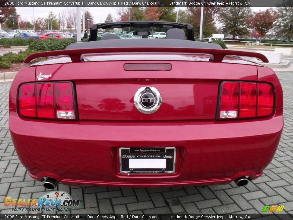 2008 Ford Mustang GT Premium Convertible Dark Candy Apple Red / Dark Charcoal Photo #4