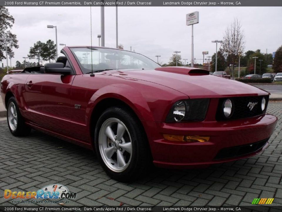 2008 Ford Mustang GT Premium Convertible Dark Candy Apple Red / Dark Charcoal Photo #7
