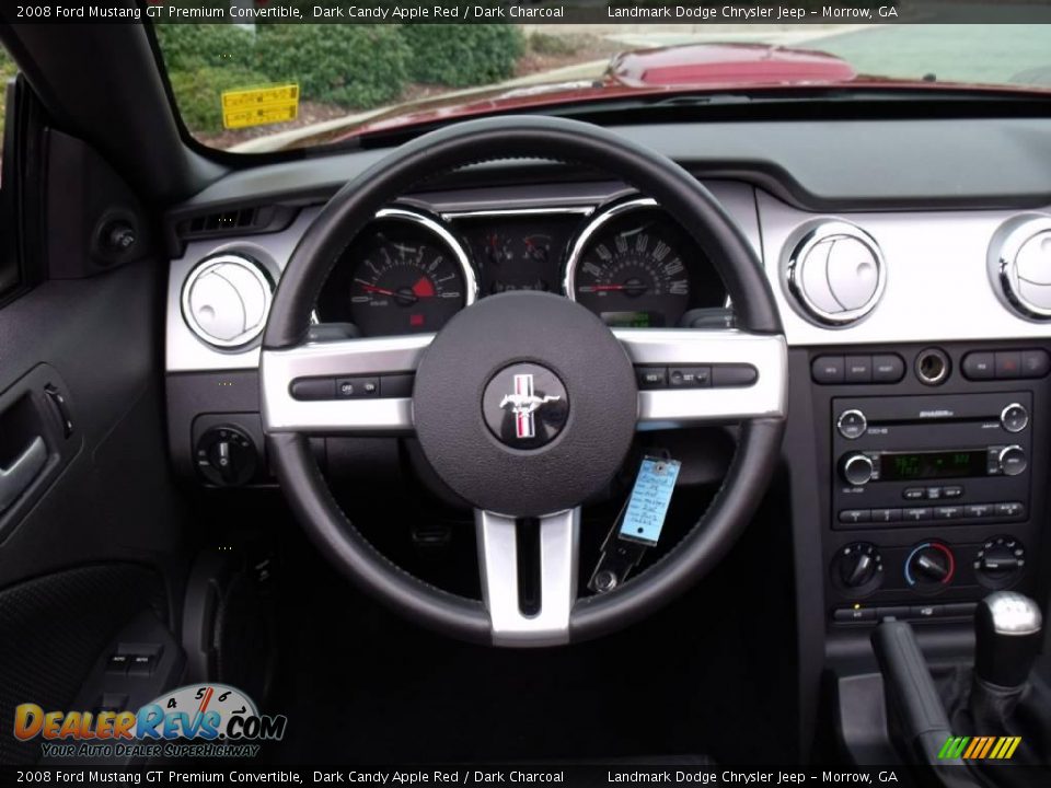 2008 Ford Mustang GT Premium Convertible Dark Candy Apple Red / Dark Charcoal Photo #16