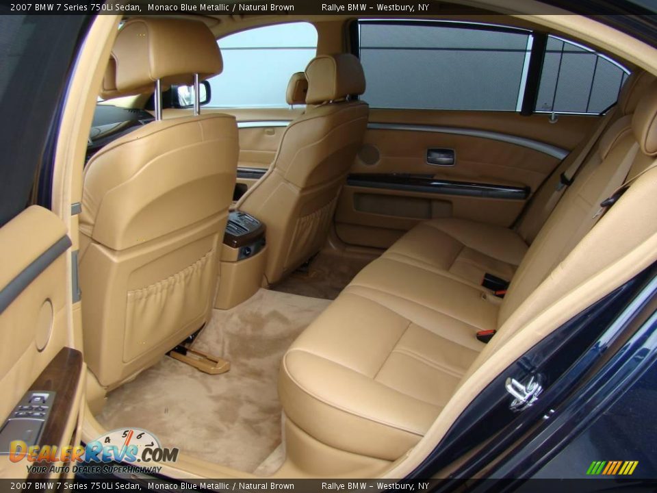 2007 BMW 7 Series 750Li Sedan Monaco Blue Metallic / Natural Brown Photo #12