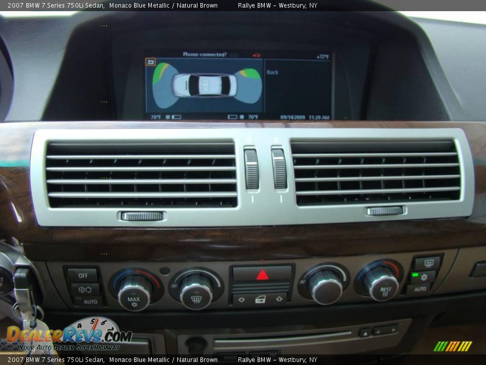 2007 BMW 7 Series 750Li Sedan Monaco Blue Metallic / Natural Brown Photo #13