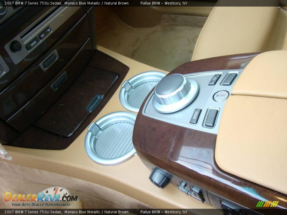 2007 BMW 7 Series 750Li Sedan Monaco Blue Metallic / Natural Brown Photo #14