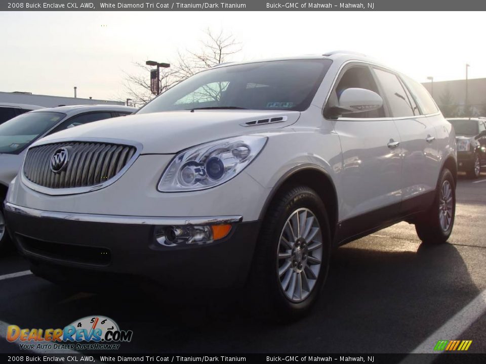 2008 Buick Enclave CXL AWD White Diamond Tri Coat / Titanium/Dark Titanium Photo #1