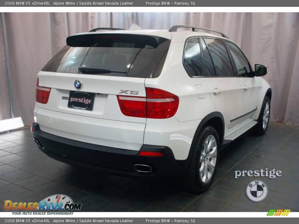 2009 BMW X5 xDrive48i Alpine White / Saddle Brown Nevada Leather Photo #2