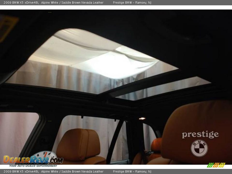 2009 BMW X5 xDrive48i Alpine White / Saddle Brown Nevada Leather Photo #6