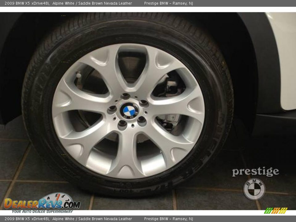 2009 BMW X5 xDrive48i Alpine White / Saddle Brown Nevada Leather Photo #7