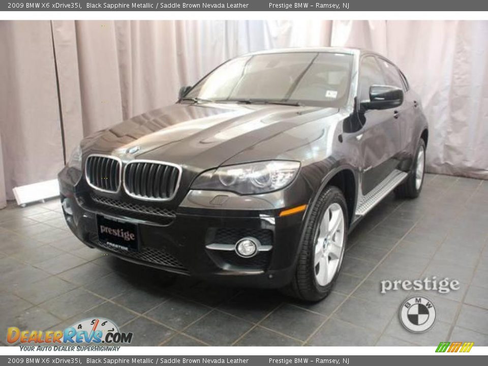 2009 BMW X6 xDrive35i Black Sapphire Metallic / Saddle Brown Nevada Leather Photo #1