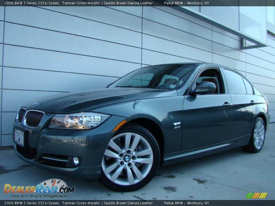 2009 BMW 3 Series 335xi Sedan Tasman Green Metallic / Saddle Brown Dakota Leather Photo #1
