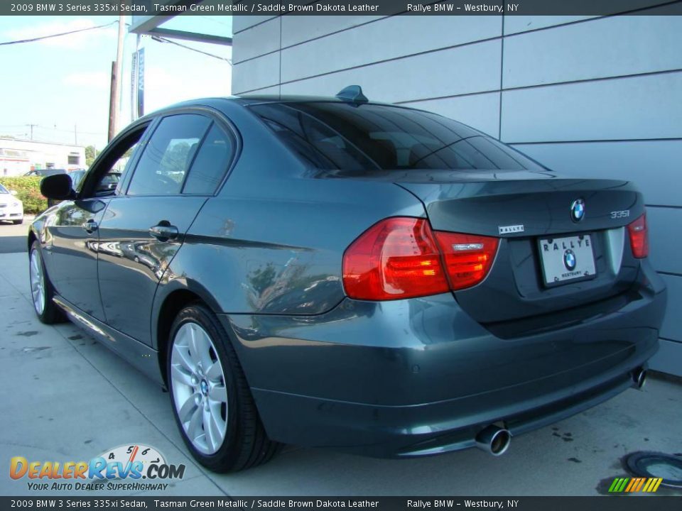 2009 BMW 3 Series 335xi Sedan Tasman Green Metallic / Saddle Brown Dakota Leather Photo #4