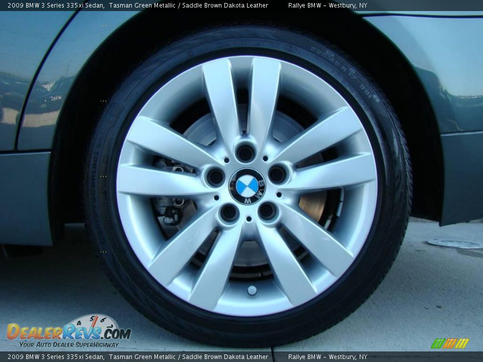 2009 BMW 3 Series 335xi Sedan Tasman Green Metallic / Saddle Brown Dakota Leather Photo #6