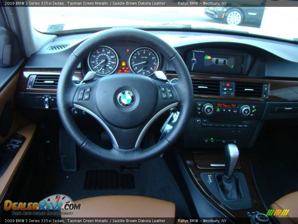 2009 BMW 3 Series 335xi Sedan Tasman Green Metallic / Saddle Brown Dakota Leather Photo #11