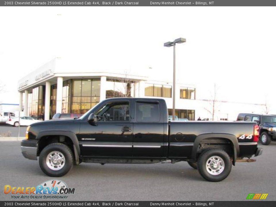 2003 Chevrolet Silverado 2500HD LS Extended Cab 4x4 Black / Dark Charcoal Photo #1