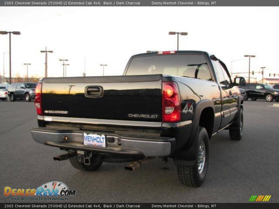 2003 Chevrolet Silverado 2500HD LS Extended Cab 4x4 Black / Dark Charcoal Photo #5