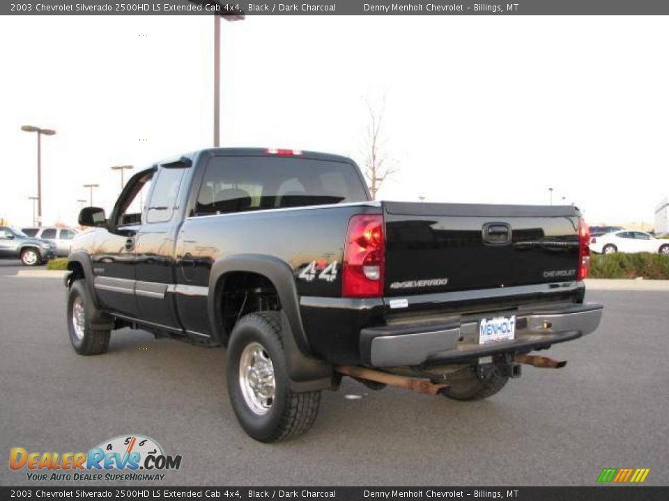 2003 Chevrolet Silverado 2500HD LS Extended Cab 4x4 Black / Dark Charcoal Photo #6