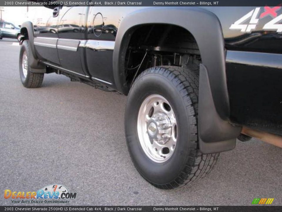 2003 Chevrolet Silverado 2500HD LS Extended Cab 4x4 Black / Dark Charcoal Photo #7