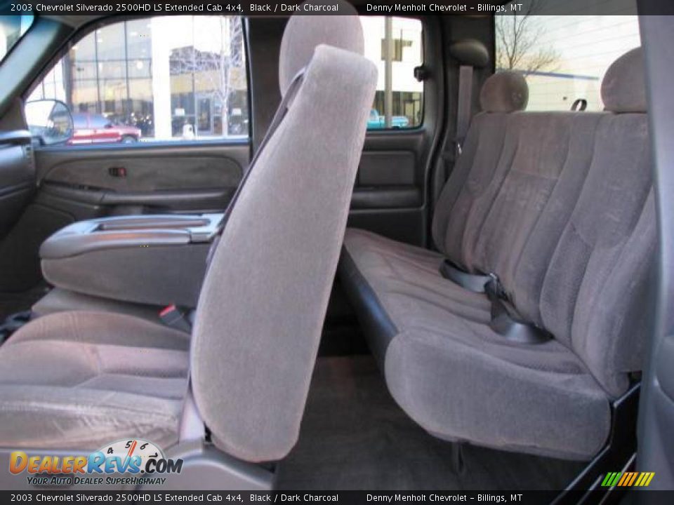2003 Chevrolet Silverado 2500HD LS Extended Cab 4x4 Black / Dark Charcoal Photo #8