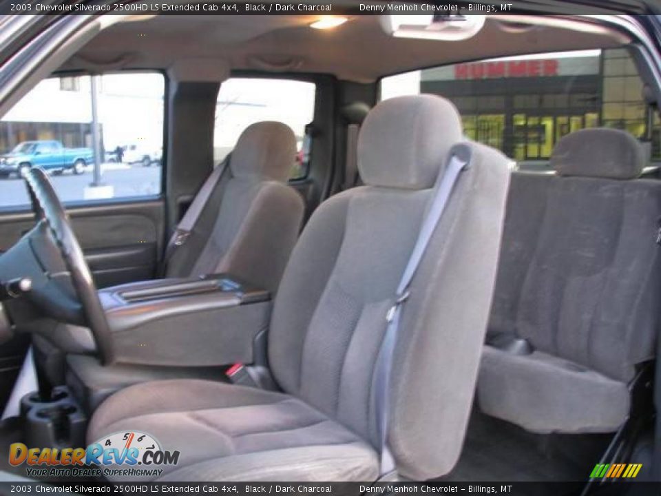 2003 Chevrolet Silverado 2500HD LS Extended Cab 4x4 Black / Dark Charcoal Photo #9