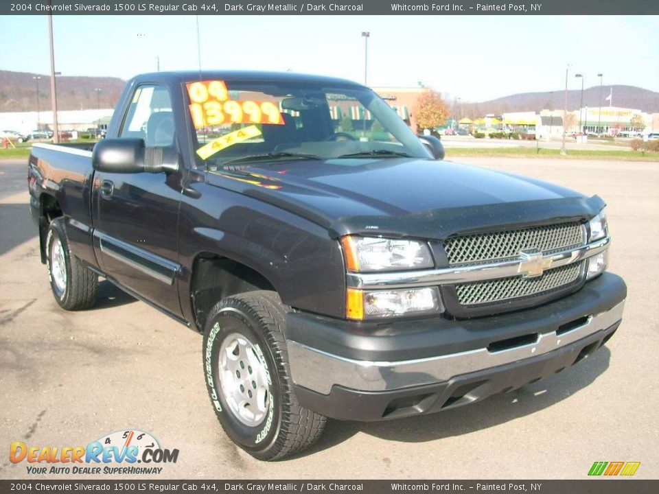2004 Chevrolet Silverado 1500 LS Regular Cab 4x4 Dark Gray Metallic / Dark Charcoal Photo #3