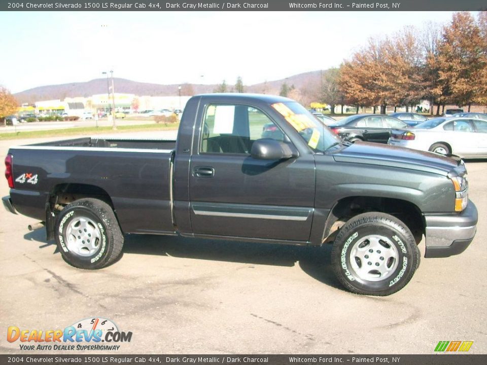 2004 Chevrolet Silverado 1500 LS Regular Cab 4x4 Dark Gray Metallic / Dark Charcoal Photo #4