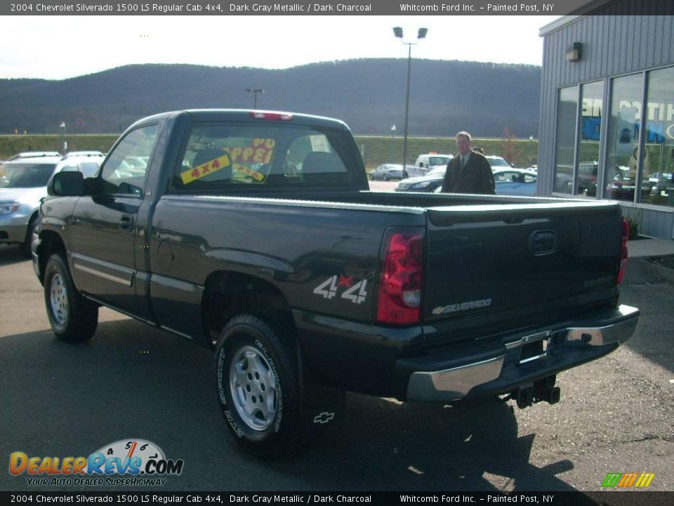 2004 Chevrolet Silverado 1500 LS Regular Cab 4x4 Dark Gray Metallic / Dark Charcoal Photo #8