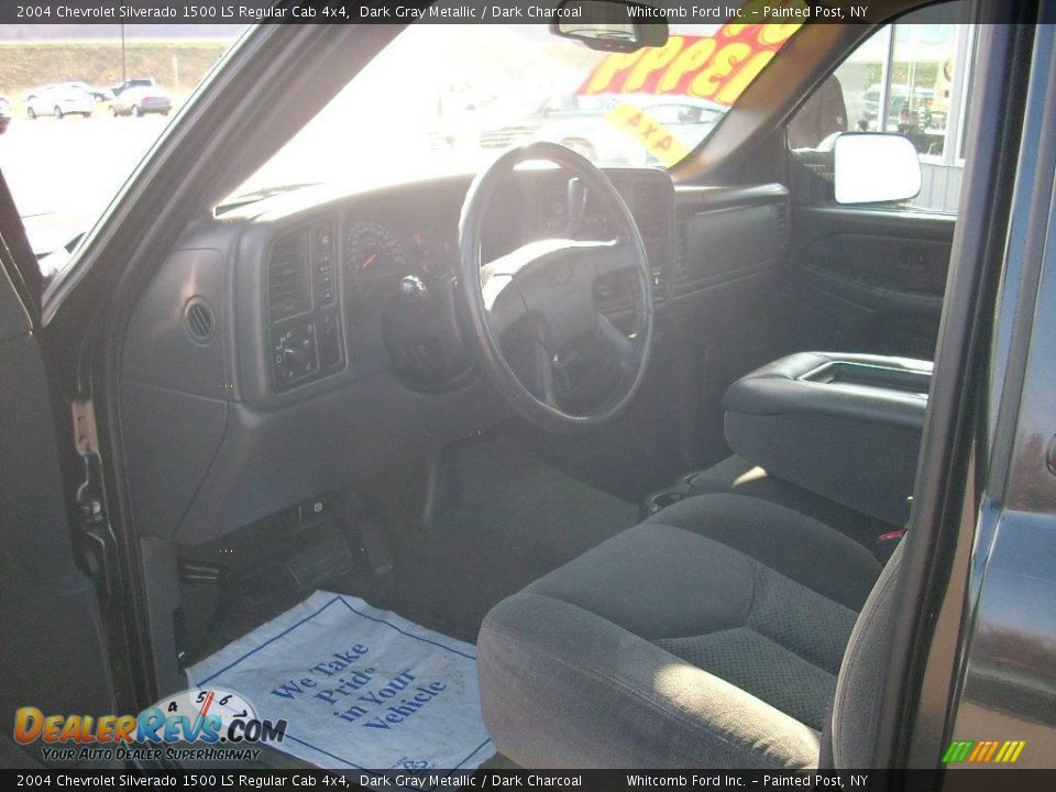 2004 Chevrolet Silverado 1500 LS Regular Cab 4x4 Dark Gray Metallic / Dark Charcoal Photo #10