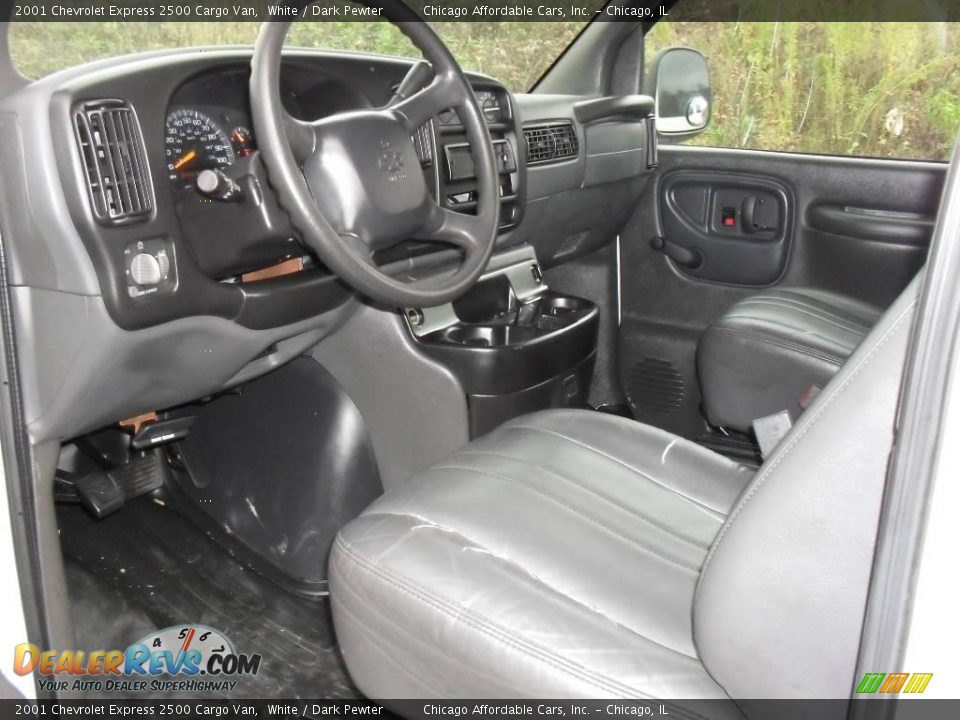2001 Chevrolet Express 2500 Cargo Van White / Dark Pewter Photo #9