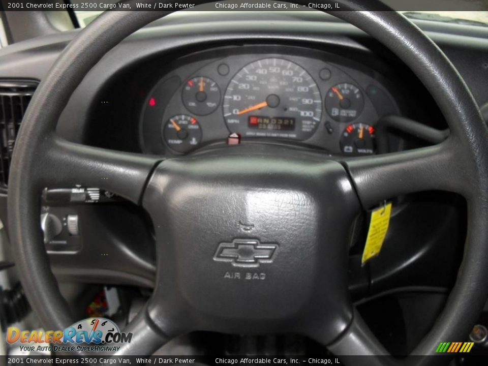 2001 Chevrolet Express 2500 Cargo Van White / Dark Pewter Photo #11