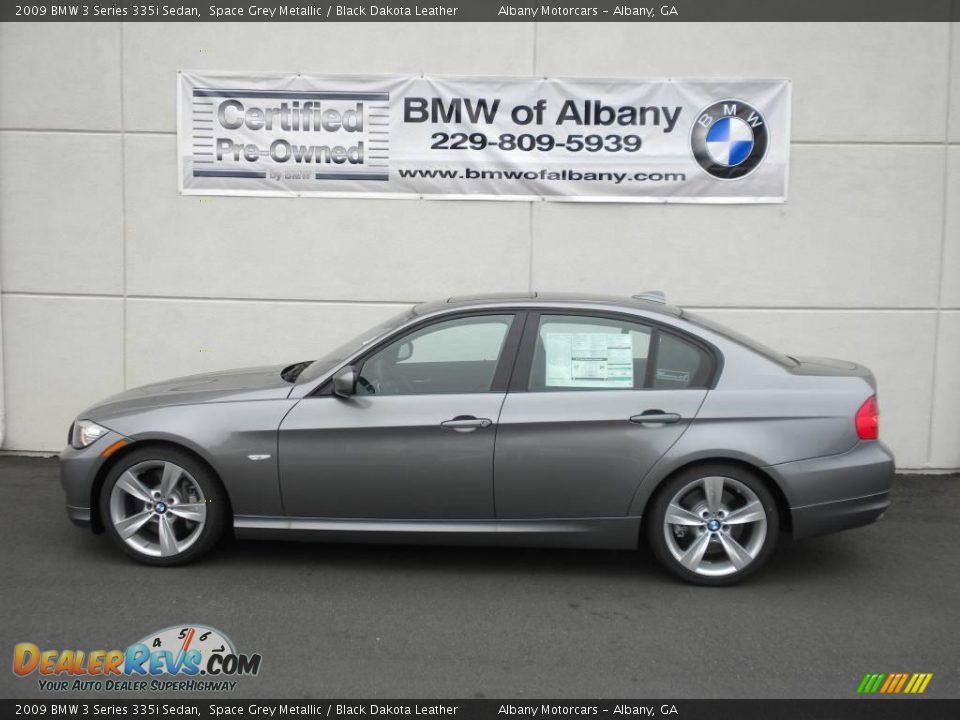 2009 BMW 3 Series 335i Sedan Space Grey Metallic / Black Dakota Leather Photo #1