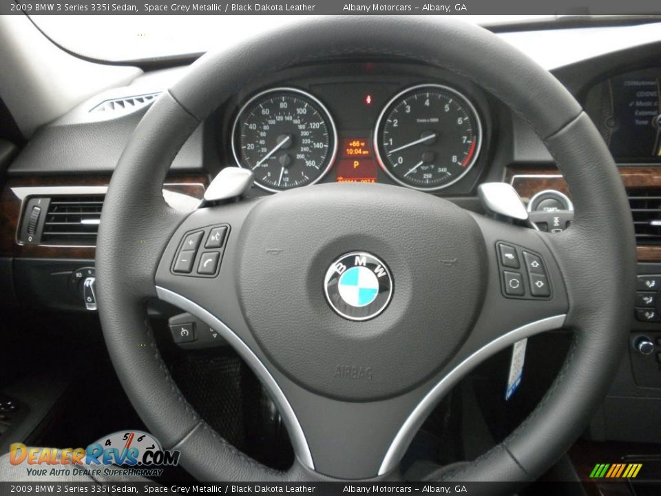 2009 BMW 3 Series 335i Sedan Space Grey Metallic / Black Dakota Leather Photo #13