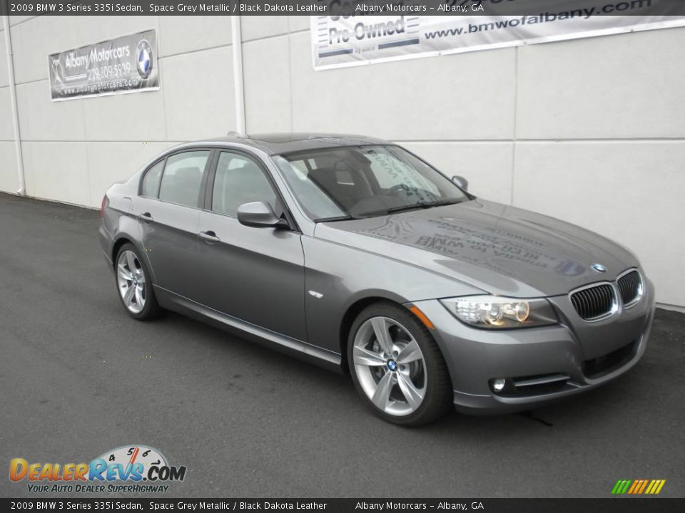 2009 BMW 3 Series 335i Sedan Space Grey Metallic / Black Dakota Leather Photo #22
