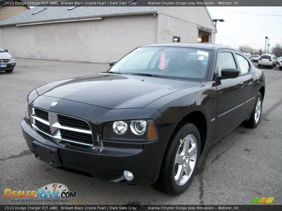 2010 Dodge Charger R/T AWD Brilliant Black Crystal Pearl / Dark Slate Gray Photo #1